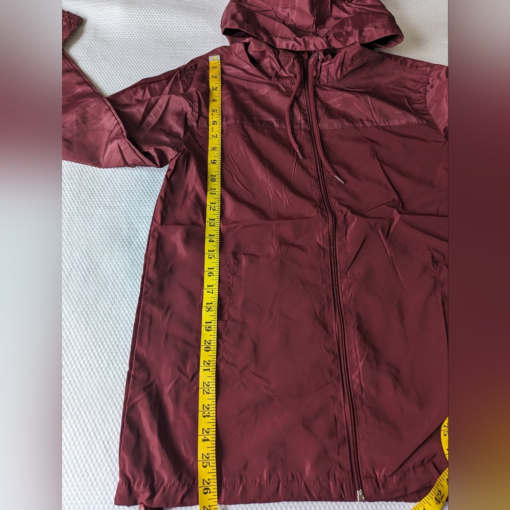 Beautiful Giant unisex camo Red Full-Zip Hooded Lightweight Windbreaker Size S. - Picture 6 of 9